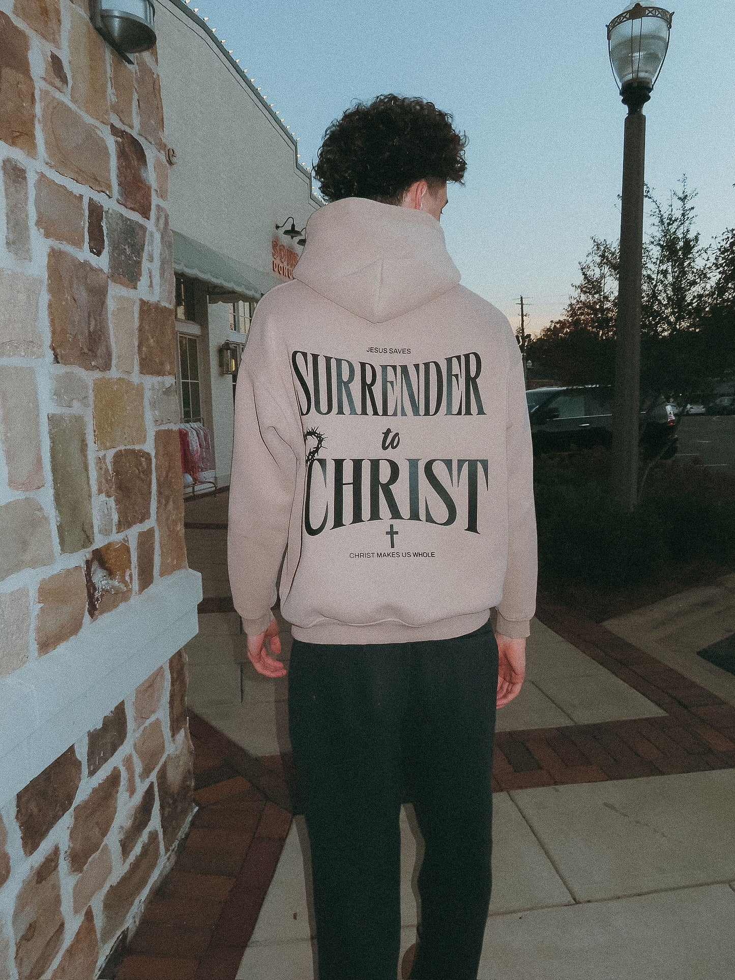 Beige Surrender to Christ Hoodie (Limited)