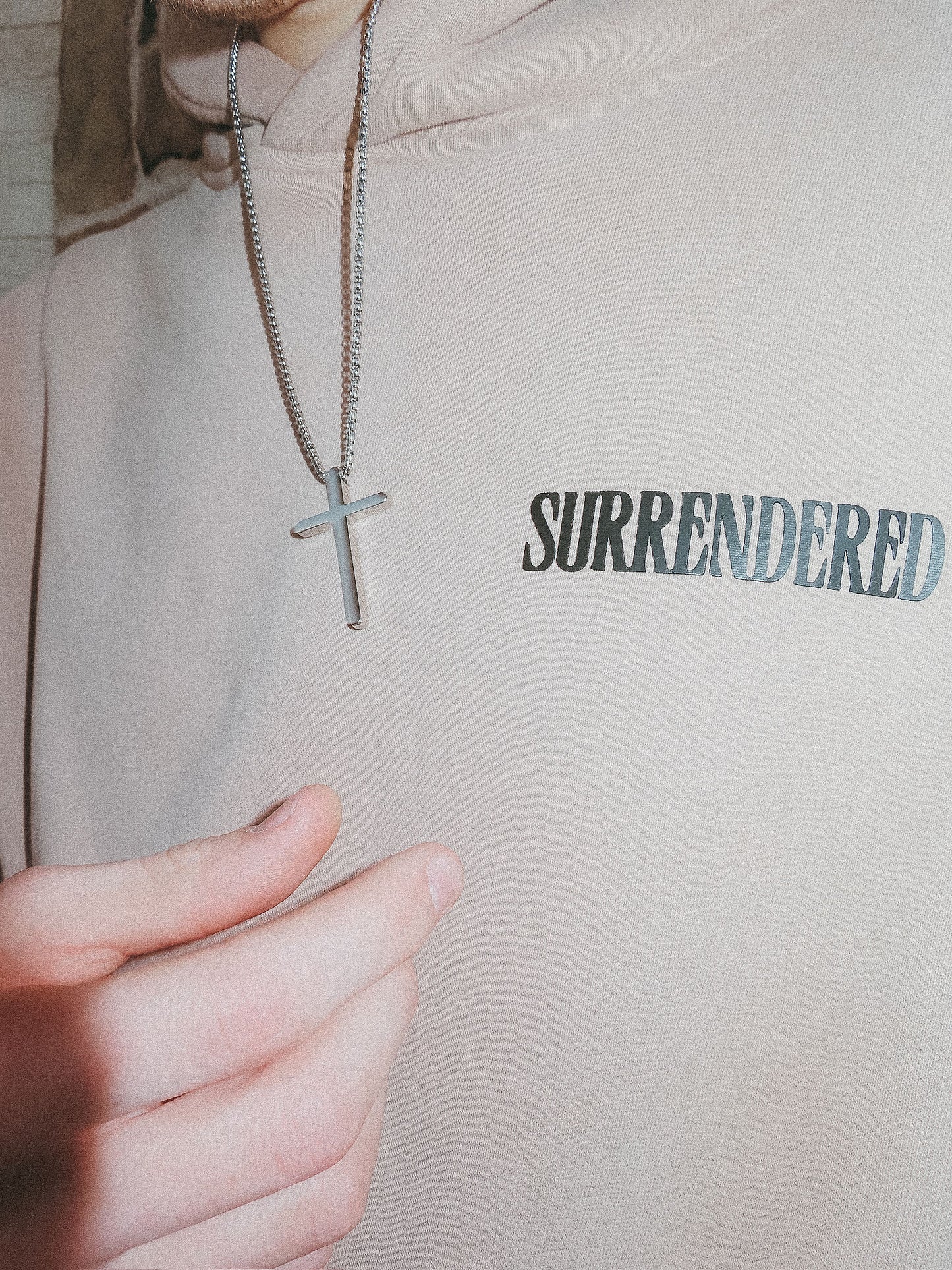 Beige Surrender to Christ Hoodie (Limited)